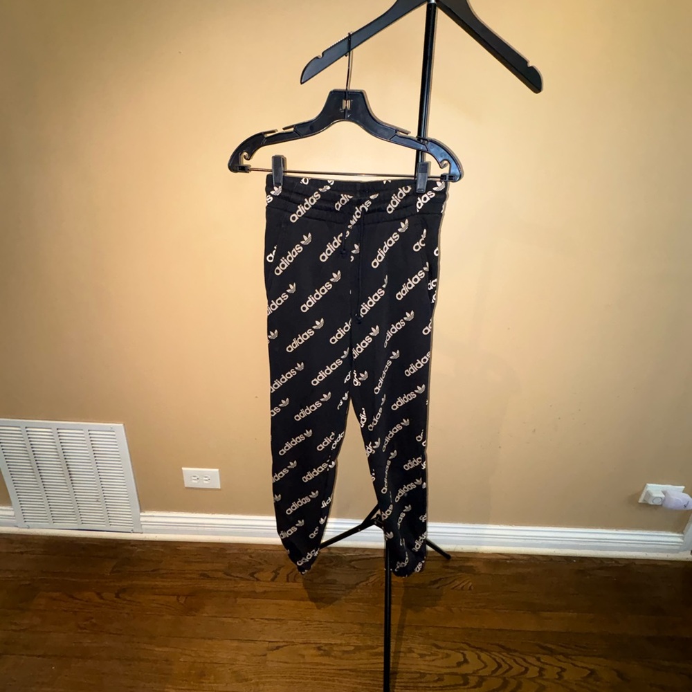 adidas Black All-Over Logo women jogger